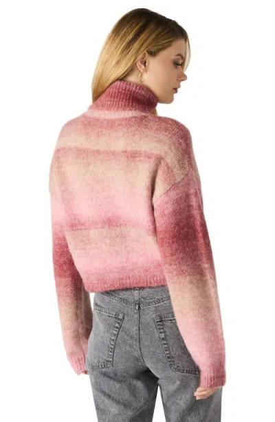 Steve Madden Raegann Ombré Stripe Turtleneck Sweater In Multi