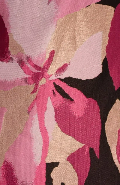 Adrianna Papell Metallic Floral Sleeveless Minidress In Multi