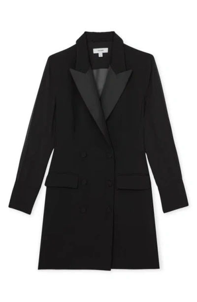Reiss Adina Double Breasted Blazer Dress In Black