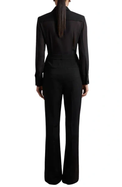 Reiss Perla Long Sleeve Tuxedo Jumpsuit In Multi