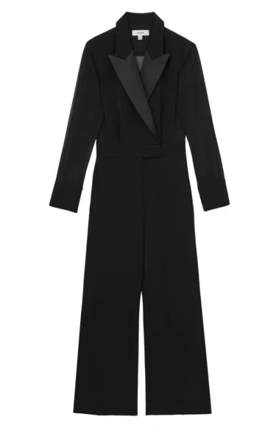 Reiss Perla Long Sleeve Tuxedo Jumpsuit In Multi