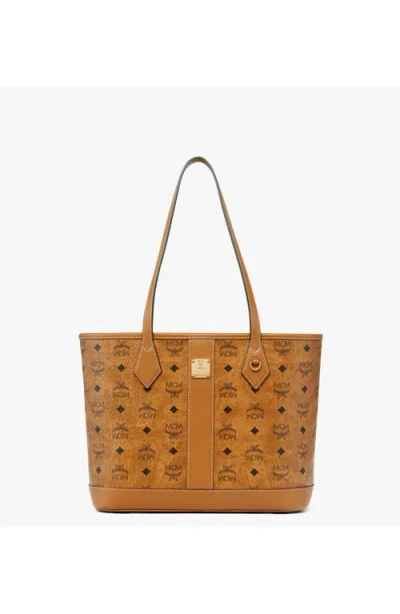 Mcm New Small Liz Shopper In Brown