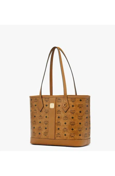 Mcm New Small Liz Shopper In Brown