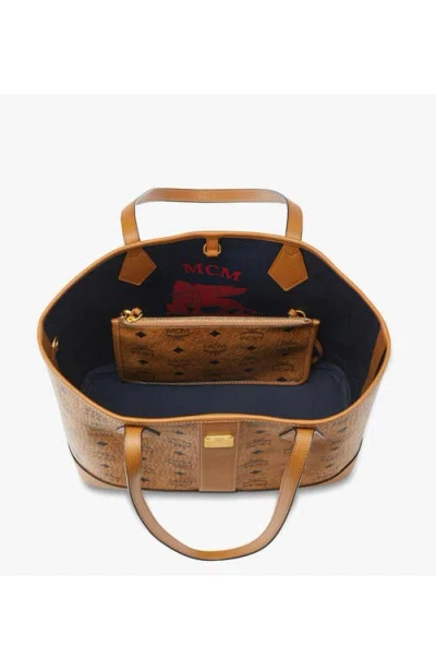 Mcm New Small Liz Shopper In Brown