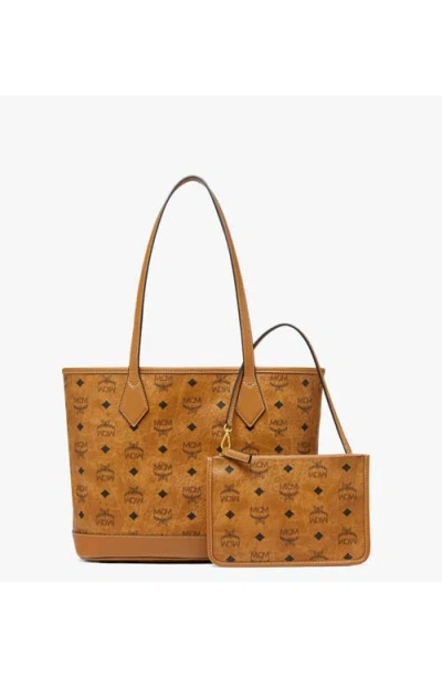 Mcm New Small Liz Shopper In Brown