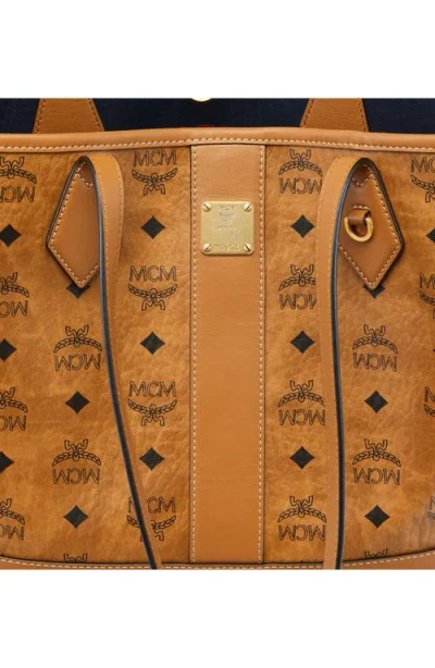 Mcm New Small Liz Shopper In Brown