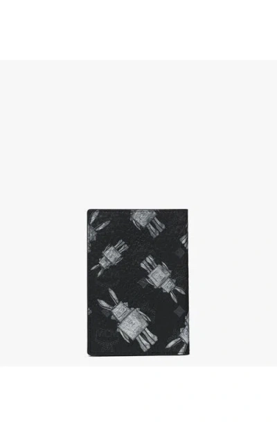 Mcm Ottomar Passport Holder In Rabot Visetos In Black