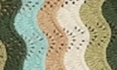 Capittana Poppy Green Crochet Cover-up Dress In Multi