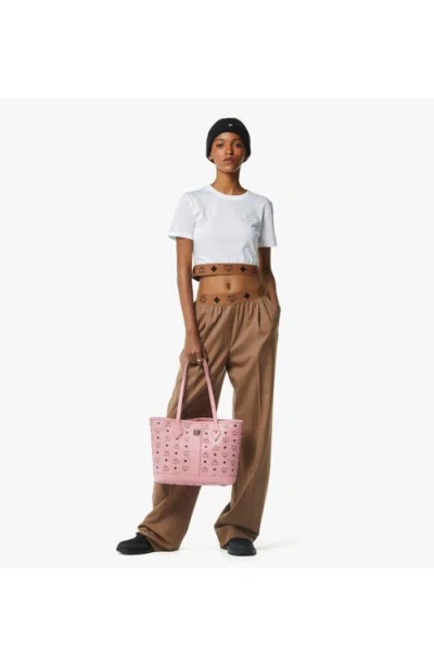 Mcm New Small Liz Shopper In Pink