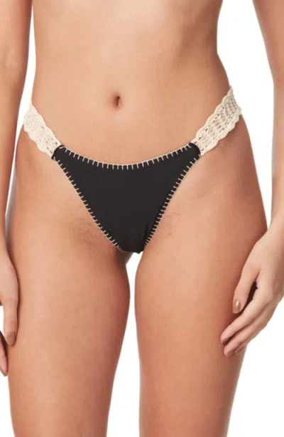 Capittana Alessia Crochet Bikini Bottom In Black