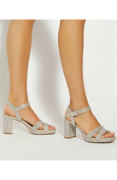 Dune London Manifesting Platform Sandal In White