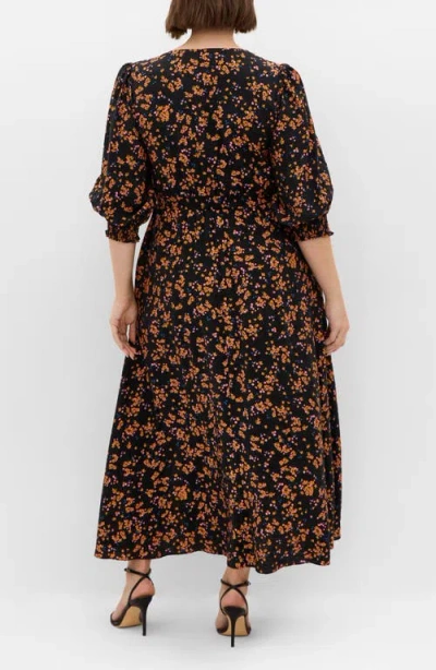 City Chic Jolene Floral Maxi Dress In Multi