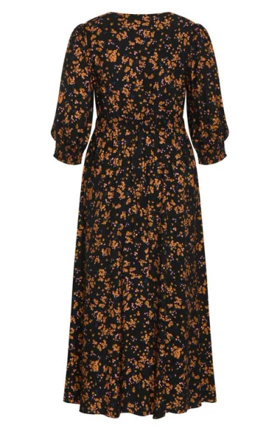 City Chic Jolene Floral Maxi Dress In Multi