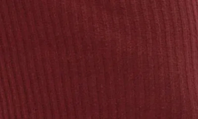 City Chic Sarah Long Sleeve Rib Sweater Midi Dress In Burgundy