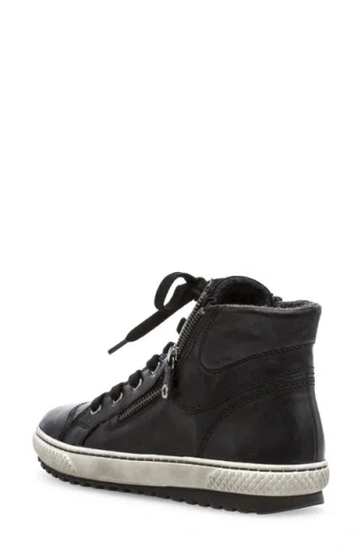 Gabor 73.754 Zip High Top Sneaker In Black