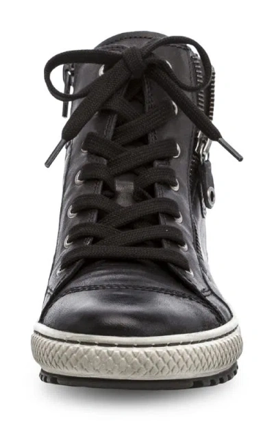 Gabor 73.754 Zip High Top Sneaker In Black