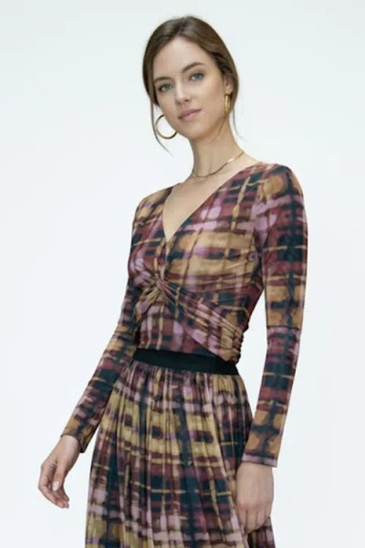 West Of Ophelia Mesh Top In Multi