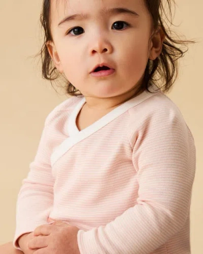 Mori Long Sleeve Kimono Bodysuit In Pink