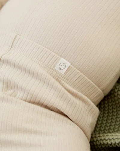 Mori Ribbed Leggings In Neutral