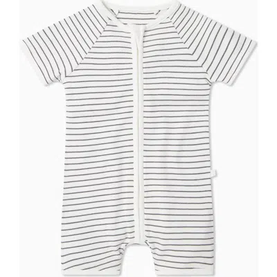 Mori Summer Zip-up Sleepsuit In White