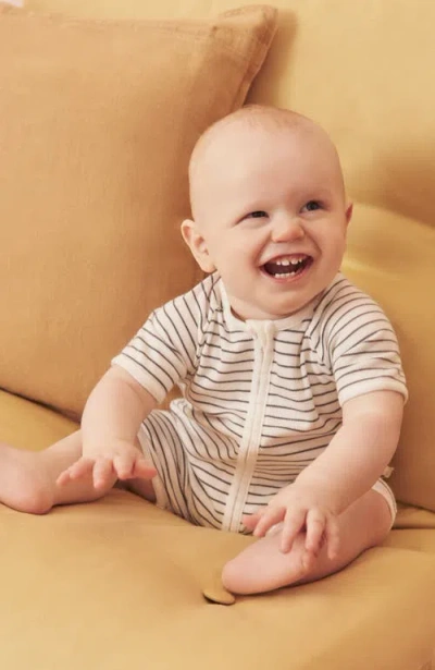 Mori Summer Zip-up Sleepsuit In Gray