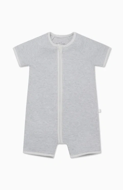 Mori Summer Zip-up Sleepsuit In Gray