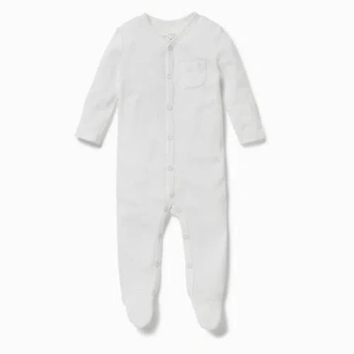 Mori Front Opening Sleepsuit In Gray