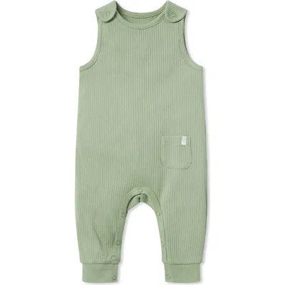 Mori Ribbed Romper In Green