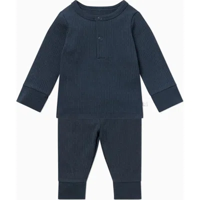 Mori Ribbed Pyjamas In Blue