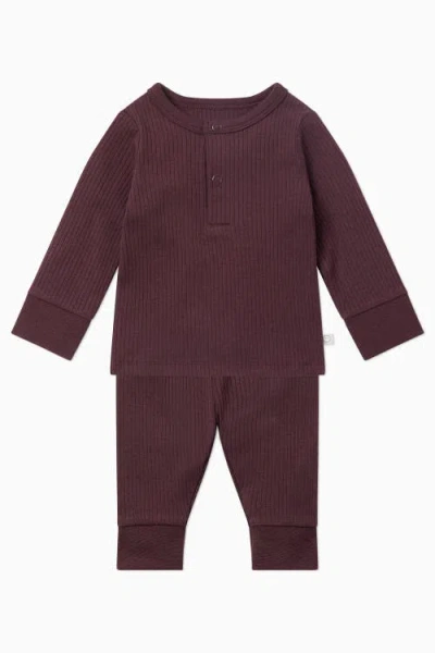 Mori Ribbed Pyjamas In Purple