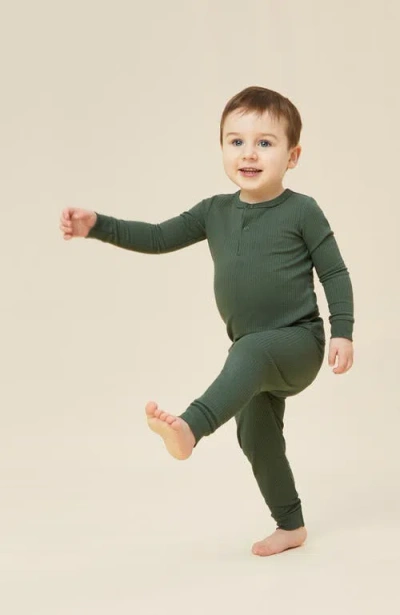 Mori Ribbed Pyjamas In Green