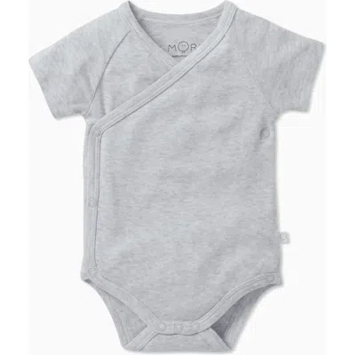 Mori Short Sleeve Kimono Bodysuit In Gray