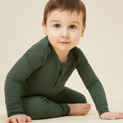 Mori Ribbed Pyjamas In Green