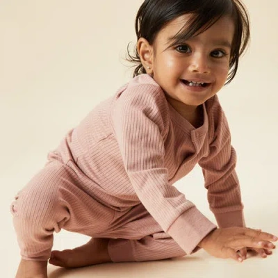 Mori Ribbed Pyjamas In Pink