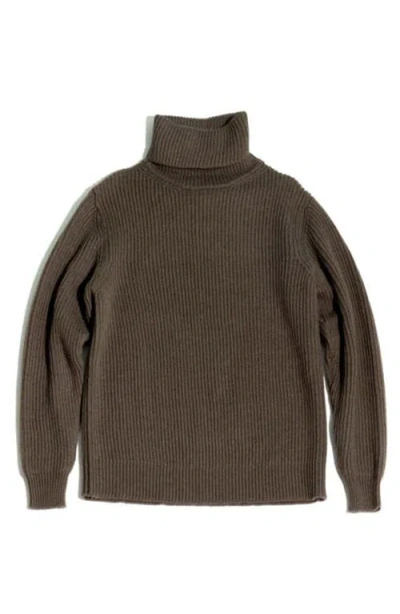 Fortela Vittorio High Neck Sweater In Brown
