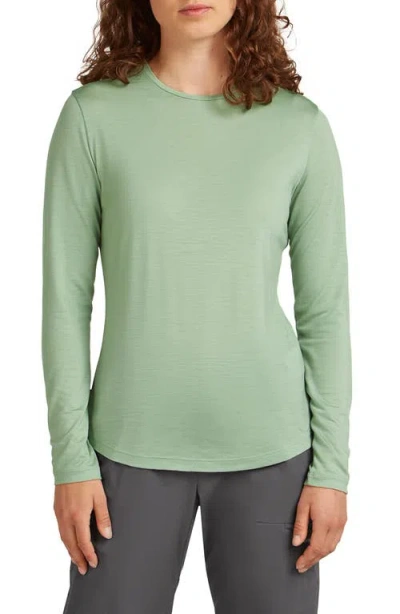 Icebreaker Lycoell & Merino Blend 125 Cool-lite Sphere Iii Long Sleeve T-shirt In Green