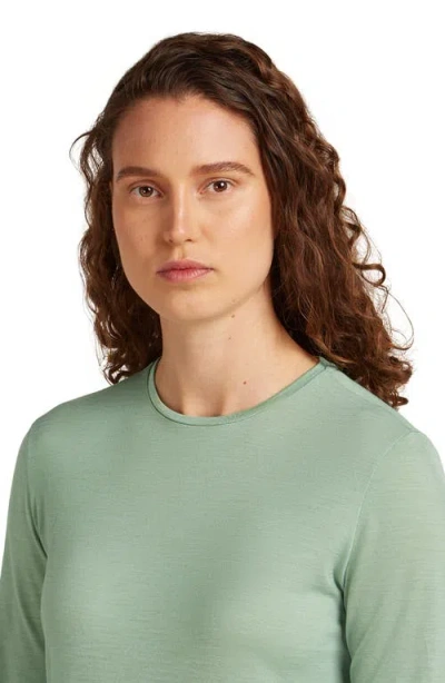 Icebreaker Lycoell & Merino Blend 125 Cool-lite Sphere Iii Long Sleeve T-shirt In Green