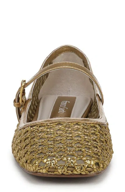 Franco Sarto Women's Tinsley 2 Square Toe Mary Jane Flats In Gold