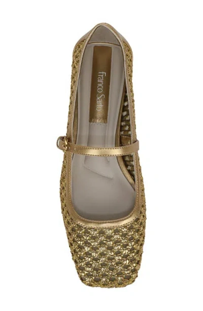 Franco Sarto Women's Tinsley 2 Square Toe Mary Jane Flats In Gold