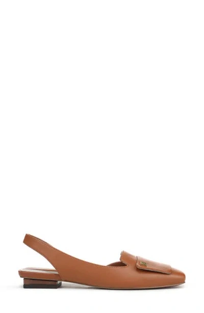 Franco Sarto Teagan Slingback Half D'orsay Flat In Brown