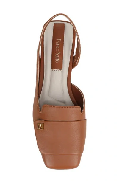 Franco Sarto Teagan Slingback Half D'orsay Flat In Brown