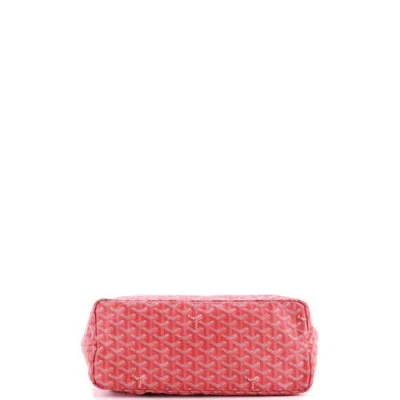 Pre-owned Goyard  Goyard Saint Louis Tote Coated Canvas Gm In Red