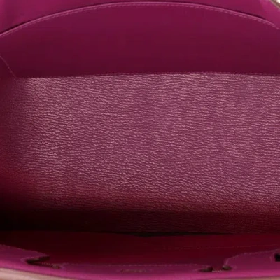 Pre-owned Hermes  Hermes Birkin Handbag Pink Clemence With Palladium Hardware 30 In Purple
