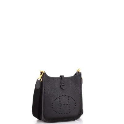 Pre-owned Hermes  Hermes Evelyne Bag Gen Iii Clemence Tpm In Black