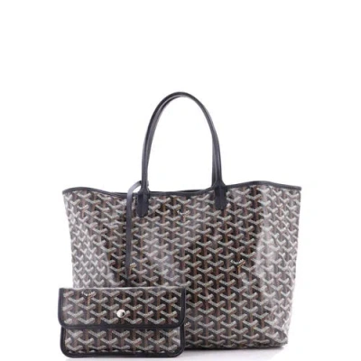 Pre-owned Goyard  Goyard Saint Louis Tote Coated Canvas Pm In Black