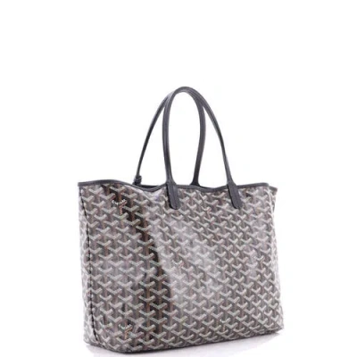 Pre-owned Goyard  Goyard Saint Louis Tote Coated Canvas Pm In Black
