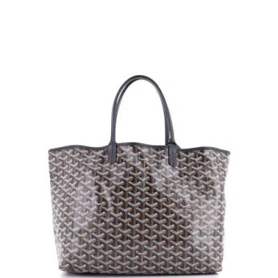 Pre-owned Goyard  Goyard Saint Louis Tote Coated Canvas Pm In Black