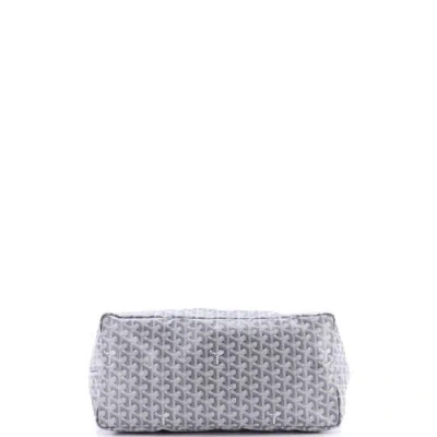 Pre-owned Goyard  Goyard Saint Louis Tote Coated Canvas Gm In Gray