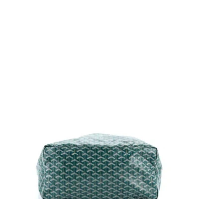 Pre-owned Goyard  Goyard Saint Louis Tote Coated Canvas Gm In Green
