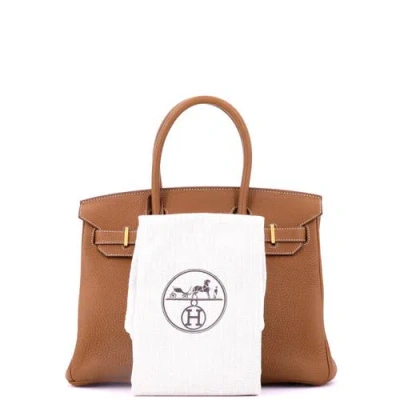 Pre-owned Hermes  Hermes Birkin Handbag Brown Togo With Gold Hardware 30 In Brown